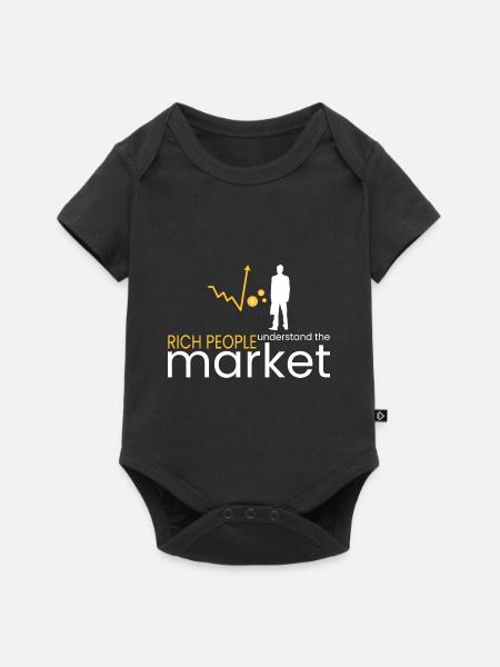 reiche Menschen verstehen Märkte - Baby Premium Kurzarmbody - Schwarz