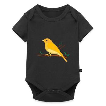 Canary Songbird, Bird Design - Baby Premium short-sleeve bodysuit - black - Front