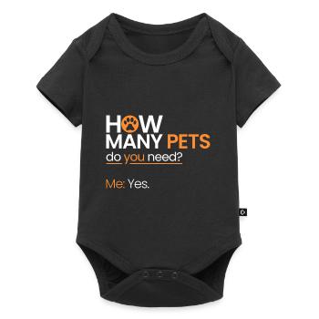 How many pets? - Baby Premium short-sleeve bodysuit - black - Front