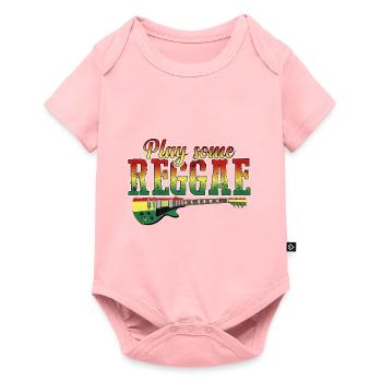 Jouer du reggae / guitare, musique, Jamaïque - Body à manches courtes Premium Bébé - rose - Devant