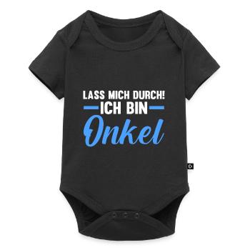 Patenonkel Pate Onkel - Baby Premium Kurzarmbody - Schwarz - Vorne