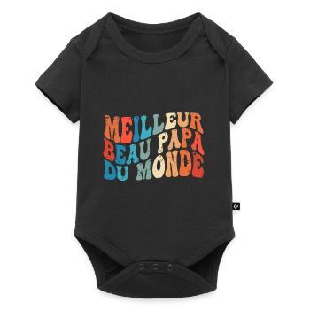 Meilleur Beau Papa Du Monde - Body à manches courtes Premium Bébé - noir - Devant
