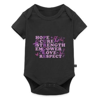 Epilepsy Warrior Purple Ribbon Epilepsy Awareness - Baby Premium short-sleeve bodysuit - black - Front