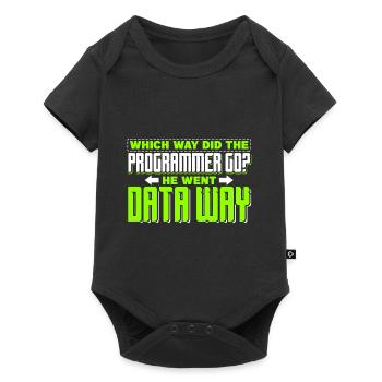 Programming - Which way did the programmer go? - Baby Premium short-sleeve bodysuit - black - Front