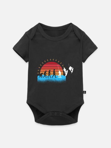 Evolution Wakeboarder Wakeboard Wakeboarding - Baby Premium Kurzarmbody - Schwarz