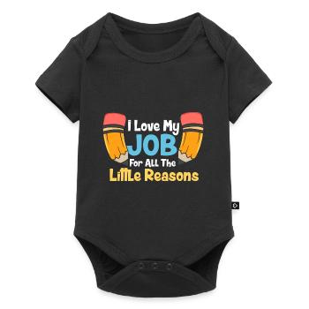 Ich liebe meinen Job aus all den kleinen Gründen - Baby Premium Kurzarmbody - Schwarz - Vorne