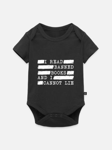 Ich lese verbotene Bücher und kann nicht lügen - Baby Premium Kurzarmbody - Schwarz