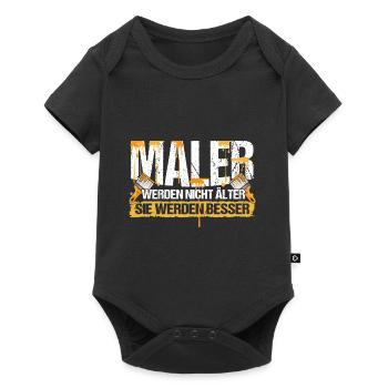 Malermeister Handwerker Maler werden nicht älter - Baby Premium Kurzarmbody - Schwarz - Vorne