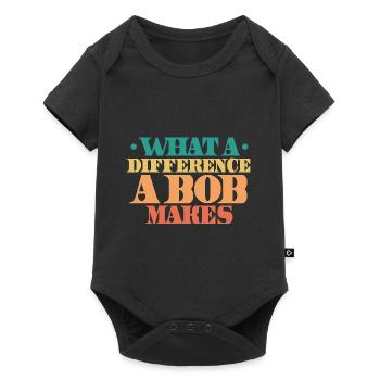 Quelle différence un Bob fait - Body à manches courtes Premium Bébé - noir - Devant