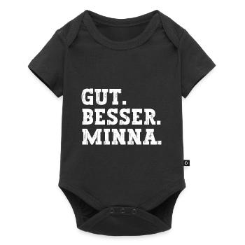 Gut Besser Minna Lustiger Spruch Name Minna - Baby Premium Kurzarmbody - Schwarz - Vorne