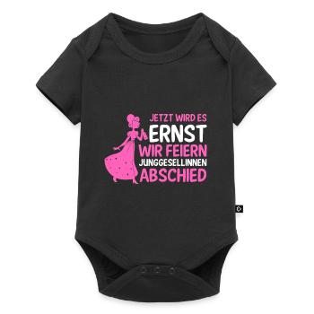Braut Hochzeit Heiraten Junggesellenabschied - Baby Premium Kurzarmbody - Schwarz - Vorne