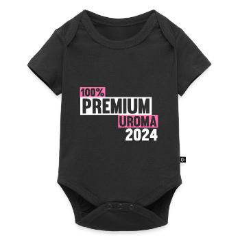Urgroßmutter 2024 Uroma - Baby Premium Kurzarmbody - Schwarz - Vorne