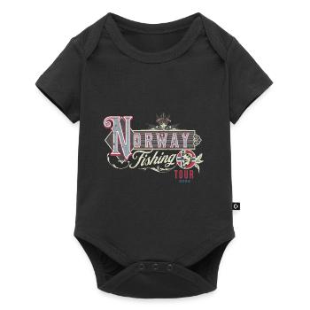 Norway 2024 Fishing Angler Fishing Trip - Baby Premium short-sleeve bodysuit - black - Front