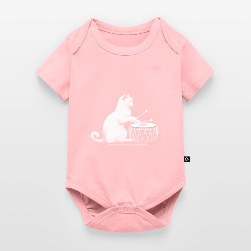 Rhythm Cat - Cat Playing Tonga Baby Premium short-sleeve bodysuit