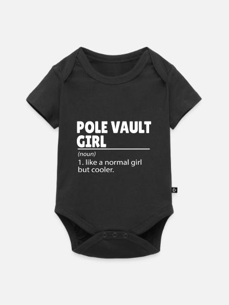 Stabhochspringer-Geschenk - Baby Premium Kurzarmbody - Schwarz