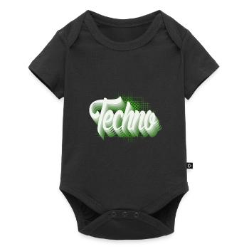 Techno - Baby Premium short-sleeve bodysuit - black - Front