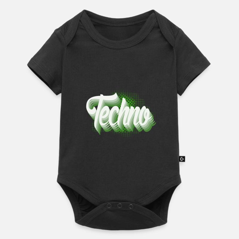 Techno - Baby Premium Kurzarmbody - Schwarz