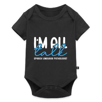 Ich bin nur am Reden - Baby Premium Kurzarmbody - Schwarz - Vorne