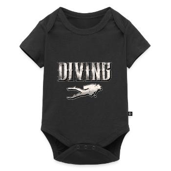Taucher Tauchen - Baby Premium Kurzarmbody - Schwarz - Vorne
