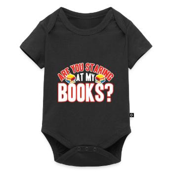Are You Staring At My Books Funny Book - Baby Premium short-sleeve bodysuit - black - Front