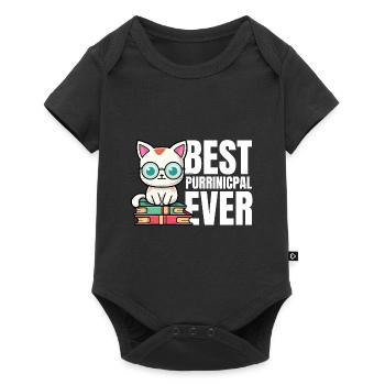 Best purrinicpal ever - Baby Premium Kurzarmbody - Schwarz - Vorne