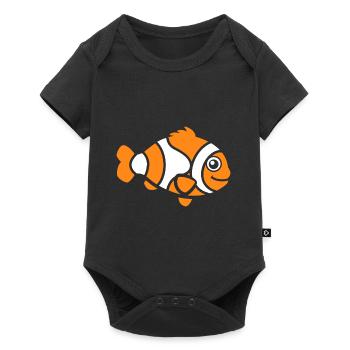 Clownfisch - Baby Premium Kurzarmbody - Schwarz - Vorne