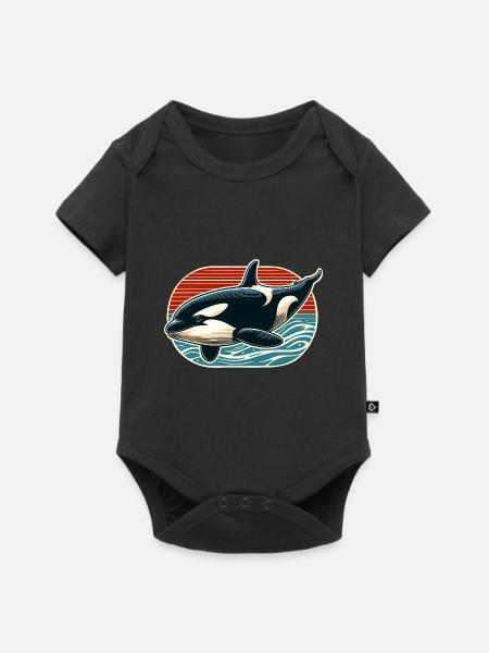 Orca Schwertwal - Baby Premium Kurzarmbody - Schwarz