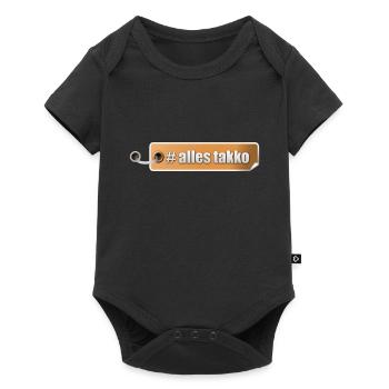 tout takko, génial, autocollants, cool, police - Body à manches courtes Premium Bébé - noir - Devant