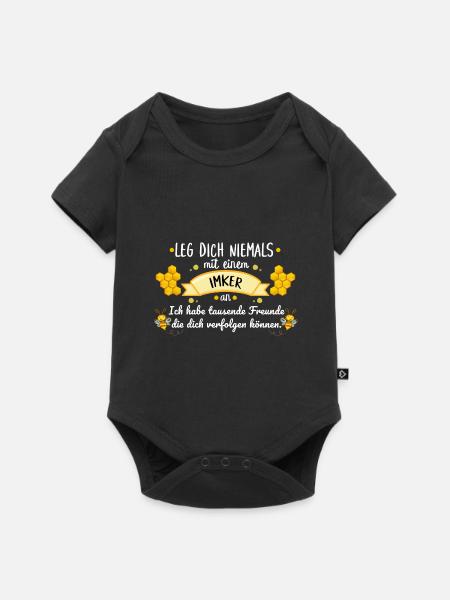 Imker Spruch lustig Freunde Bienen Geschenk Waben - Baby Premium Kurzarmbody - Schwarz