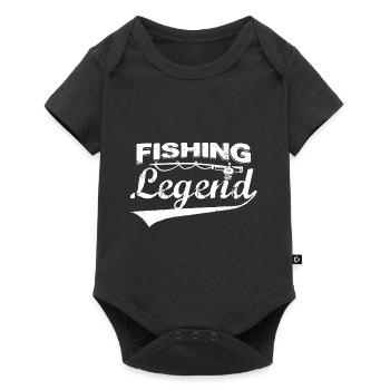 Fishing Trout Bait Cast Rod - Baby Premium short-sleeve bodysuit - black - Front