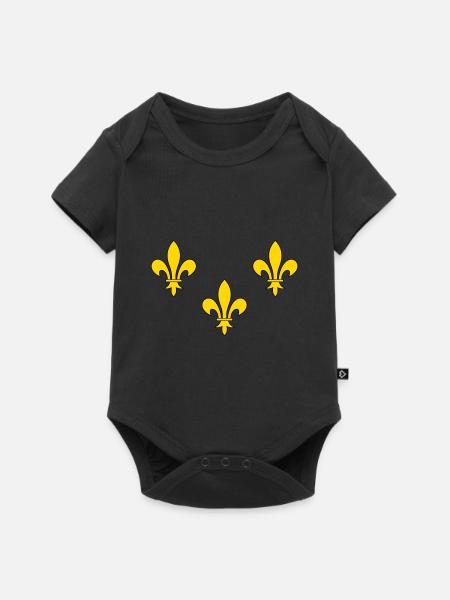 Fleur de Lys - Body à manches courtes Premium Bébé - noir