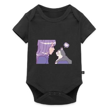 Juste une fille qui aime Anime et Cats Anime Merch - Body à manches courtes Premium Bébé - noir - Devant