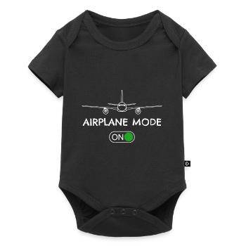 Flugzeug Pilot Fliegen Flugmodus An I Geschenk - Baby Premium Kurzarmbody - Schwarz - Vorne