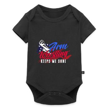 Le bras de fer me garde dans l’ le bras de fer - Body à manches courtes Premium Bébé - noir - Devant
