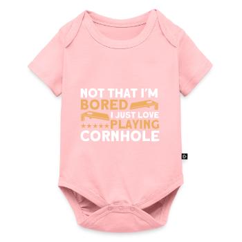 Cornhole Game Cornhole Joueur Cornhole Cadeau - Body à manches courtes Premium Bébé - rose - Devant