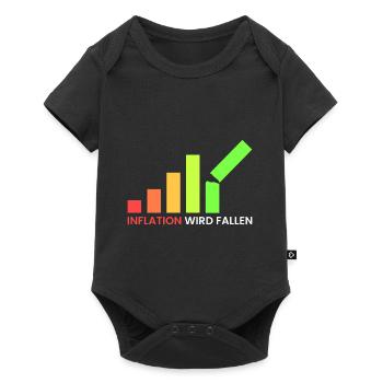 Inflation wird fallen - Baby Premium Kurzarmbody - Schwarz - Vorne