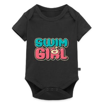 Filles de natation - Body à manches courtes Premium Bébé - noir - Devant