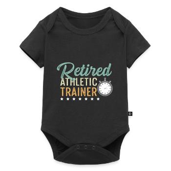 Retired Sports Coach Pensioner Gift - Baby Premium short-sleeve bodysuit - black - Front