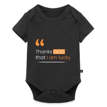 Dieu merci, j’ai de la chance - Body à manches courtes Premium Bébé - noir - Devant