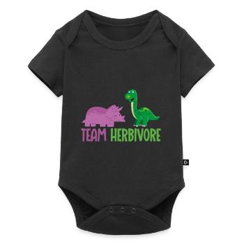Équipe Herbivore Vegan Végétarien - Body à manches courtes Premium Bébé - noir - Devant