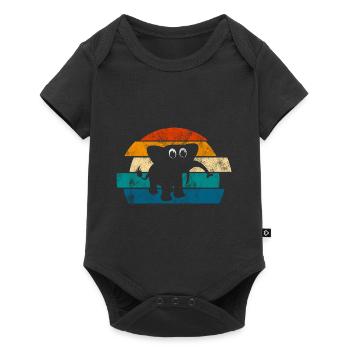 Eléphant éléphant pour enfants - Body à manches courtes Premium Bébé - noir - Devant
