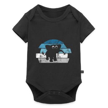 Eléphant éléphant pour enfants - Body à manches courtes Premium Bébé - noir - Devant