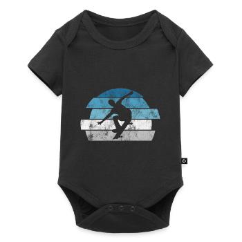Skateboarder Skateboard Skater Skate Skateing - Body à manches courtes Premium Bébé - noir - Devant