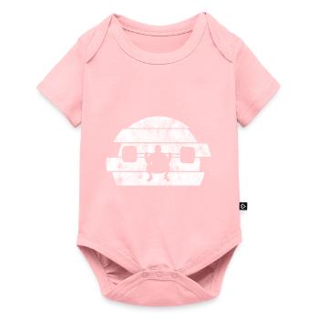 Musculation Bodybuilder GYM Fitnessstudio Retro - Body à manches courtes Premium Bébé - rose - Devant