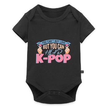 Kpop | Finger Heart | Anime | South Korea - Baby Premium short-sleeve bodysuit - black - Front