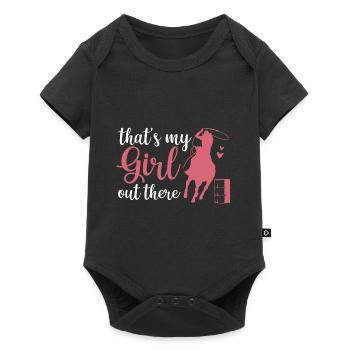 C’est ma fille là-bas Barrel Racing Proud Barre - Body à manches courtes Premium Bébé - noir - Devant