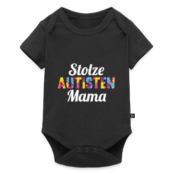 Mama Mutter Autismus Autist Autisten - Baby Premium Kurzarmbody - Schwarz - Vorne