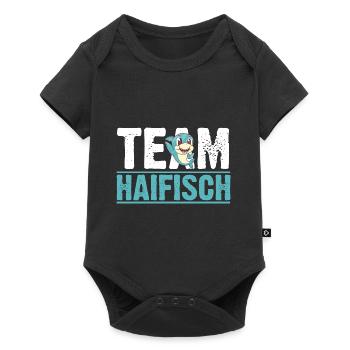 Fische Haifisch - Baby Premium Kurzarmbody - Schwarz - Vorne
