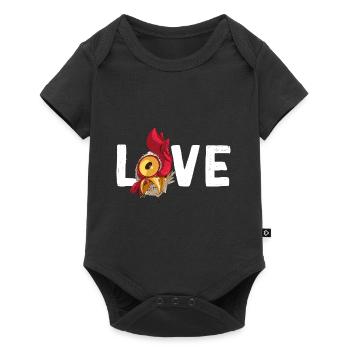 J’adore le poulet en disant concevoir des poulets drôles d’amour - Body à manches courtes Premium Bébé - noir - Devant