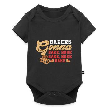 Les boulangers vont à Bake Bake Bake Bake Bake - Body à manches courtes Premium Bébé - noir - Devant